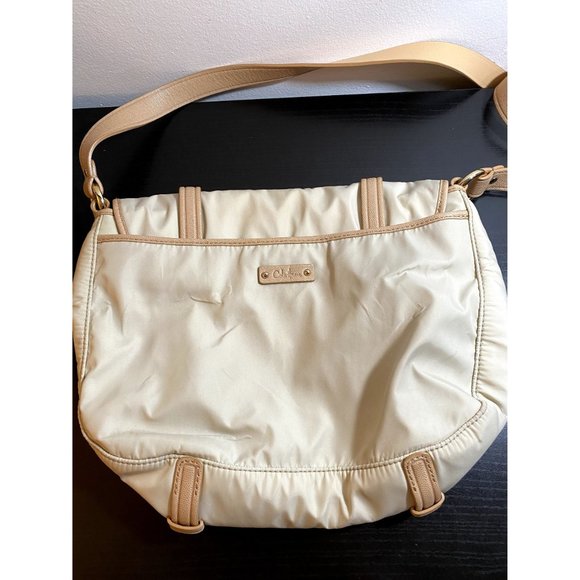 Cole Haan Beige Alexis Crossbody Tantivy Nylon Messenger Bag - Picture 2 of 8